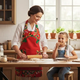 Жіночий фартух для кухні, фартух на кухню, красиві фартухи для кухні в червоному кольорі - зображення 7