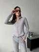 Жіноча приталена кофта на блискавці Uaclothes 42 Сірий (like36328-167511364) - зображення 3