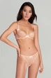 Комплект Agent Provocateur Lorna (бюстгальтер 32D+ сліпи 5) нюдово-білий - зображення 1