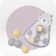 Развивающий коврик для младенцев MoMi Pastel с бортиками коврик детский развивающий 0+ мягкий манеж, сухой бассейн с шариками, мягкий коврик с дугами, игрушками и подушкой, детский развивающий коврик для новорожденных с бортиками - изображение 11
