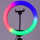Кольцевая светодиодная LED лампа RGB Arc Ring 13" + tripod 2,1m (Black) Epik (177081) - изображение 8