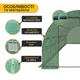 Садовая теплица парник LEOBRO усиленная Garden 18м2 Green (LB-G107-GRN) - изображение 4