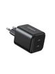 Мережевий зарядний пристрій UGREEN X526 2xUSB-C 45W QC3.0 PD 3.0 GaN Fast Charger Black (65058) - зображення 1