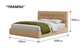 Кровать двуспальная с подъемным механизмом 160x200 Tiramisu Light Grey Viorina-Deko Светло-серый (каркас с ламелями/без матраса) (ЛДСП/ткань) - изображение 8