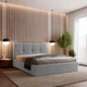 Ліжко двоспальне з підйомним механізмом 160x200 Bueno Light Grey Viorina-Deko Світло-сірий (каркас з ламелями/без матраца) (ЛДСП/тканина) - зображення 5