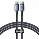 Кабель Baseus Crystal Shine Series Fast Charging Data Cable Type-C to Type-C 100W 1.2m Black - зображення 2