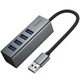 Переходник HUB Hoco HB1B 4in1 (USB to 4xUSB 3.0) (0.2m) Metal gray - изображение 2