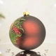 Новогодний шар на елку Santa Shop Осінній соняшник Бордовый 10 см (4820001154313) - изображение 3