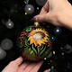 Новогодний шар на елку Santa Shop Осінній соняшник Бордовый 10 см (4820001154313) - изображение 6