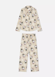 Пижама Primark Cosy Printed Boyfriend Pyjamas М Домашний комплект Кофейный (8577) - изображение 4