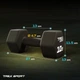 Гантелі для фітнесу неопренові TREX Sport TX-100VD 2x10кг - зображення 3