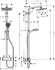Душова система HANSGROHE Crometta E Showerpipe 240 1jet з термостатом (27271000) - зображення 5