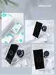 Бездротова зарядка док станція для samsung самсунг телефону годинника galaxy watch навушників galaxy buds 3 в 1 складна компактна 23W Nillkin PowerTrio for Samsung з адаптером - зображення 4