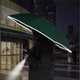 Зонт обратного сложения PowerMe LumiSafe Umbrella с LED фонариком и светоотражающей лентой Зеленый - изображение 1