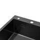 Кухонна мийка Kroner KRP Schwarze 7848LHM 780×480 мм, графіт (PVD), нержавіюча сталь, інтегрована, з правим крилом, 3.0/1.0 мм, з кошиком - зображення 6