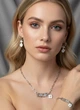Комплект прикрас Louise (сережки+браслет+кольє) No brand WR-109-672 One size Срібний - зображення 2