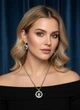 Набір прикрас Amelie (сережки+підвіска) No brand WR-118-672 One size Срібний - зображення 4