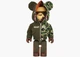 Колекційна Фігурка Medicom Bearbrick x Bape x Readymade 1000% (70 см) - изображение 3