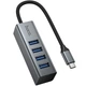 Перехідник HUB HOCO HB1C 4in1 (Type-C to 4xUSB 3.0) (0.2m) (Metal gray) (243563) - зображення 1
