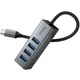 Перехідник HUB HOCO HB1C 4in1 (Type-C to 4xUSB 3.0) (0.2m) (Metal gray) (243563) - зображення 4