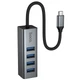 Перехідник HUB HOCO HB1C 4in1 (Type-C to 4xUSB 3.0) (0.2m) (Metal gray) (243563) - зображення 5