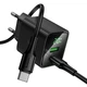 Сетевое зарядное устройство HOCO CS83A Excellent with digital display PD20W+QC3.0 (1USB-A/1C) + кабель Type-C to Type-C (Black) (243551) - изображение 3