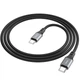 Дата кабель HOCO X86 Spear Type-C to Type-C 60W (1m) (Black) (243448) - зображення 4