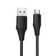 Дата кабель HOCO X124 Bien silicone USB to Type-C 3A (1m) (Black) (243546) - изображение 1
