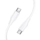 Дата кабель HOCO X124 Bien silicone Type-C to Type-C 60W (1m) (White) (243446) - зображення 2