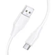 Дата кабель HOCO X124 Bien silicone USB to Type-C 3A (1m) (White) (243547) - зображення 2