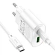 Сетевое зарядное устройство HOCO C109A Fighter PD20W+QC3.0 (1USB-A/1C) + кабель Type-C to Type-C (White) (243511) - изображение 4