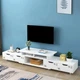 Стінка для вітальні під TV STL-MD 80 Г30/Ш196/В35 мінімалістична з висувними ящиками, полицями, з ДСП, біла - зображення 1