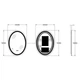 Зеркало Zerix Fusion MV01-60x80-REVERSE с LED Touch, Anti-fog, димером, регулятором яркости (ZX6068) - изображение 2