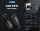 Зарядний пристрій ASOMETECH RCE-6501 65Wmax GAN (PPS, PD3.0, QC4+) порти 2TypeC + 1USB Black (43616) - зображення 2