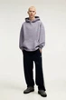 Худі на флісі Pull & Bear фіолетовий з принтом CDRAB192 M - изображение 2