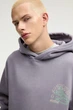Худі на флісі Pull & Bear фіолетовий з принтом CDRAB192 M - изображение 5