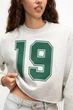 Світшот на флісі Pull & Bear сірий меланж з принтом BADSY880 XS - изображение 4