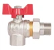 Кран шаровой "Американка" Thermo Alliance Standart 1/2" ВН угловой, PN40, бабочка SD222W15 - изображение 3