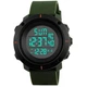 Часы наручные мужские SKMEI 1213AG ARMY GREEN BIG SIZE, брендовые мужские часы. Цвет: зеленый - изображение 4