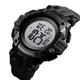 Часы наручные мужские SKMEI 1545BKWT BLACK-WHITE, водонепроницаемые мужские часы. Цвет: черный - изображение 7