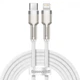 Кабель Baseus Cafule Metal Type-C to Lightning PD 20W (2m) white CATLJK-B02 - изображение 1