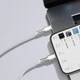 Кабель Baseus Cafule Metal Type-C to Lightning PD 20W (2m) white CATLJK-B02 - изображение 2