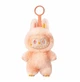 Мягкая игрушка сюрприз брелок на рюкзак Labubu Happiness желтого цвета для мальчика и девочки, Лабуба коллекционная Лабубу желтый 3 серии The Monsters 16 см, жёлтая - изображение 7