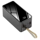 Павербанк Power bank 4 роз'єми I-Battery 80000 mAh з ліхтариком та вбудованими кабелями Чорна - изображение 1
