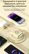 Зовнішній акумулятор Power Bank 20000 mAh 4в1 з вбудованими кабелями (Lightning, Type-C, MicroUSB) та LED-ліхтариком Space Bear Бежевий - изображение 6