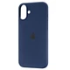 Чехол Fiji Silicone Case для Apple iPhone 16 Plus бампер накладка Soft Touch с микрофиброй Navy Blue - изображение 1