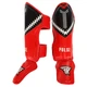 Защита голени и стопы кожаная для единоборств защита для ног Fistrage Fight Gear 7860 размер XL Red-Black - изображение 4