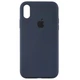 Чехол Fiji Silicone Case для Apple iPhone XR бампер накладка Full Soft Dark Blue - изображение 1