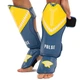 Защита голени и стопы кожаная для единоборств защита для ног Fistrage Fight Gear 7860 размер XL Blue-Yellow - изображение 2