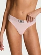 Трусики стрінги Victoria's Secret Cotton Shine-Waist Cotton Thong Panty М Рожевий (27185059) - изображение 1